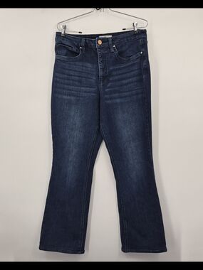 RFM Los Angeles Jeans Womens 15/32 Blue Boot Cut High Rise Dark Wash Denim
